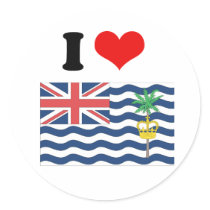 British Indian Ocean Territories Flag Round Stickers