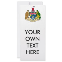 British Indian Ocean Territory Coat of Arms Custom Rack Card