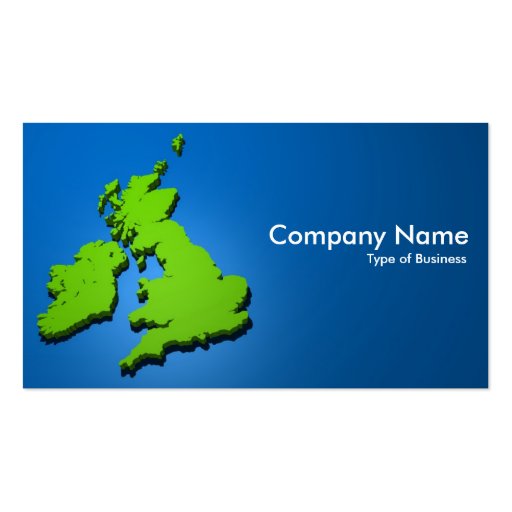 British Isles 3d 02 Business Card Template (front side)