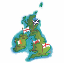 British Isles and Ireland Acrylic Cut Outs