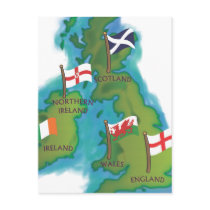 British Isles and Ireland Post Card