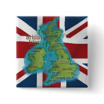 British Isles Pinback Buttons