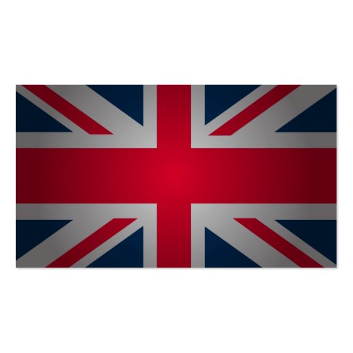 British Keep Calm Carry British Flag Business Card (back side)