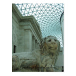 british museum lion postcard