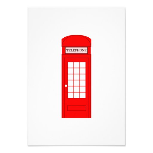British Phone Booth Invitation