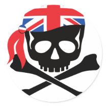 British Pirate stickers by RawRock British Pirate stickers