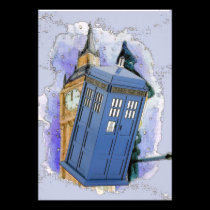 British Police Box Party invitations