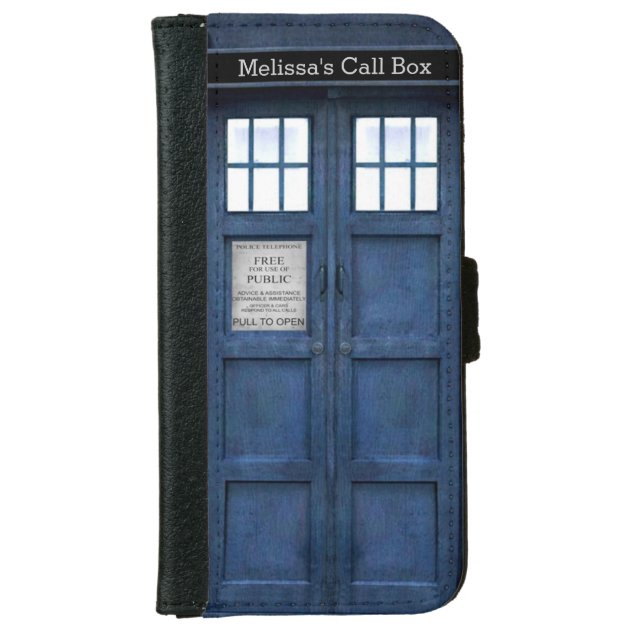 British Police Phone Call Box - Retro 1960s Style iPhone 6 Wallet Case