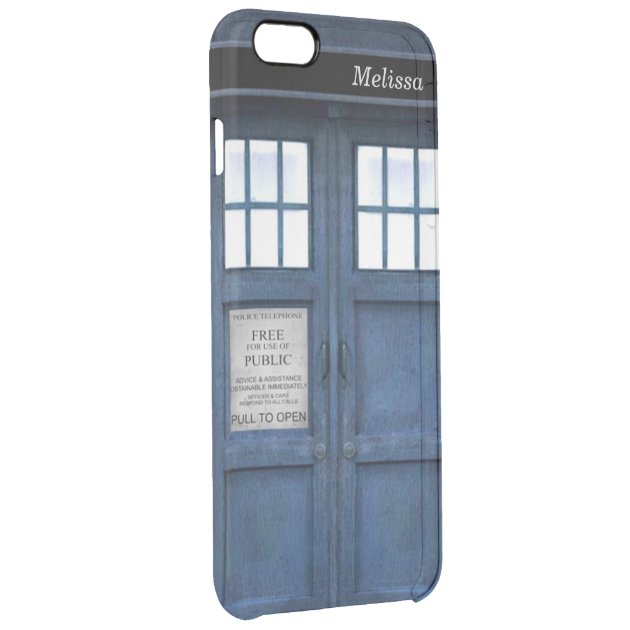 British Police Phone Call Box - Retro 1960s Style Uncommon Clearlyâ„¢ Deflector iPhone 6 Plus Case-2