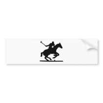 British Polo Sport Horse Player Silhouette Ponies Bumper Sticker