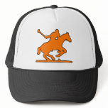 British Polo Sport Horse Player Silhouette Ponies hats