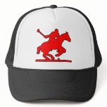 British Polo Sport Horse Player Silhouette Ponies hats