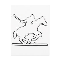 British Polo Sport Horse Player Silhouette Ponies postcards by inquester British Polo Sport Horse Player Silhouette Ponies postcards