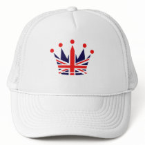 British Princess Crown Trucker Hat