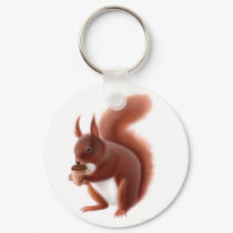 British Red Squirrel Keychain by twopurringcats British Red Squirrel Keychain