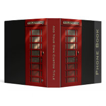 British Red Telephone Box 1.5" Binder