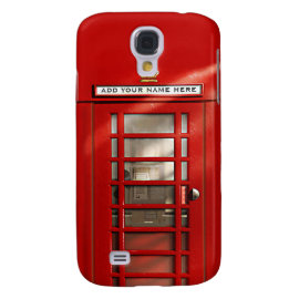 British Red Telephone Box Personalized Samsung Galaxy S4 Cover