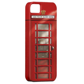 British Red Telephone Box Personalized iPhone 5 Case