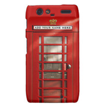 British Red Telephone Box Personalized Droid RAZR Case