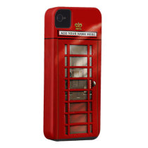 British Red Telephone Box Personalized Iphone 4 Case