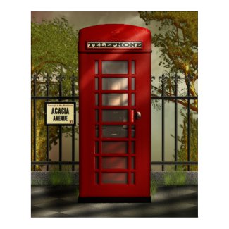 British Red Telephone Box by Specialeetees