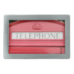 British Red Telephone Box Rectangular Belt Buckles