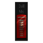 British Red Telephone Box Skinny Profile Cards Business Card Template