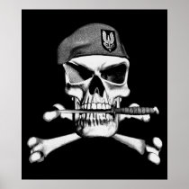 British SAS Skull Posters