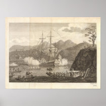 British Ships Firing at Tahiti