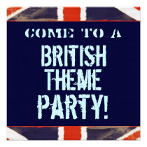 British Theme Party Invitation (Square) invitations
