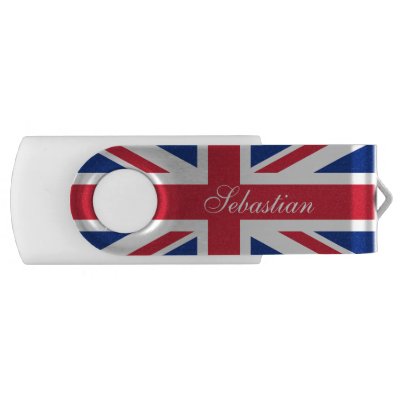British UK United Kingdom Union Jack Flag Swivel USB 3.0 Flash Drive