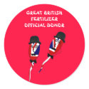 British Union Jack sperm funny British humour stickers by LIMEYBOY British Union Jack sperm funny British humour stickers