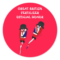 British Union Jack sperm funny British humour stickers