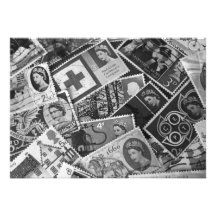 British Vintage Stamps Invitation
