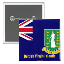British Virgin Islands flag button