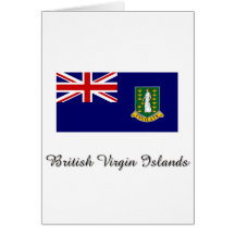 British Virgin Islands Flag Design Greeting Cards