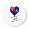 British Virgin Islands Flag Heart magnets