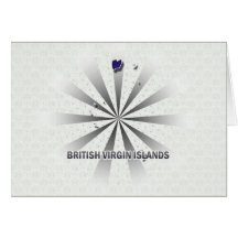 British Virgin Islands Flag Map 2.0 Greeting Card