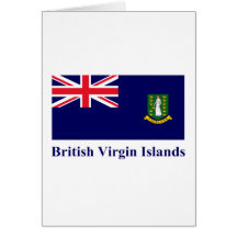 British Virgin Islands Flag with Name Card