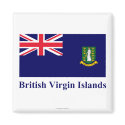 British Virgin Islands Flag with Name magnets