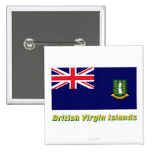 British Virgin Islands Flag with Name Pin
