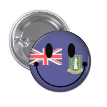 British Virgin Islands Smiley Pinback Buttons