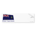 British Virgin Islands Waving Flag with Name bumper stickers