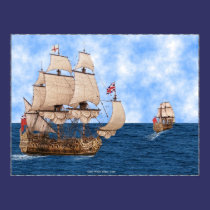 British Warships At Sea posters