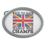 British World War Victory Oval Belt Buckles