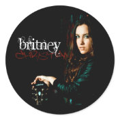 Britney Christian CD Cover Round Sticker