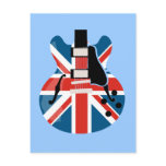 Britpop Guitar Postcard