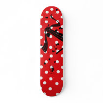 Britta.tv Red & White Polka Dot Comp Skateboard by brittatv Britta.tv Red & White Polka Dot Comp Skateboard