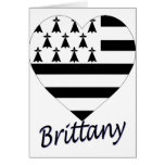 Brittany Flag Heart Card