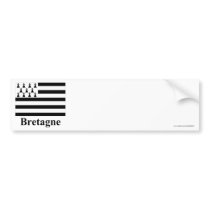 Brittany Flag with Name in French bumper stickers by Vexillophile Brittany Flag with Name in French bumper stickers